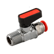 Кран цанговый под трубку Ø6, нар. конич. резьба R1/8" Aignep (0657000002)