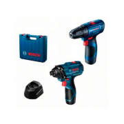 Аккум. дрель‑шуруповерт BOSCH GSR 120‑LI+ аккум. импульсный гайковерт GDR 120‑LI в чем. (12.0 В, 2 акк., 2.0 А/ч Li‑Ion, 30 Нм, шурупы до 7 мм)
