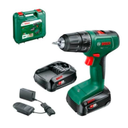 Аккум. дрель‑шуруповерт BOSCH EasyDrill 18V‑40 в кейсе (18.0 В, 2 акк., 1.5 А/ч, 2 скор., 40 Нм, шурупы до 23 мм)