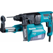 Перфоратор MAKITA HR 2650 в чем. + система пылеудаления (800 Вт, 2.4 Дж, 3 реж., патрон SDS‑plus, вес 4.1 кг)