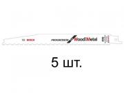 Пилка сабельная по дереву с гвоздями S3456XF (5 шт.) BOSCH