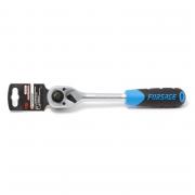 Трещотка реверсивная двухсторонняя с резиновой ручкой 1/2''‑3/8'' Forsage 250мм 72зуб. [F‑802421]