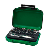 Набор головок MINI 1/4" 4‑13мм 13предм. 6гр. TOPTUL
