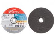 Круг обдирочный 230х6x22.2 мм для металла WORTEX                                      [WAG230600D111]
