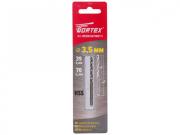 Сверло по металлу ц/х 3.5х39х70 мм HSS WORTEX         [WDB035070M2111]