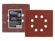 Шлифлист 110х114мм Р40 д/дерева самосцепл. 8 отв. WORTEX                                                      [WSS1114040E519‑1]