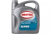 Масло SINTEC Супер SAE 15W‑40 API SG/CD канистра 5л/Motor oil 5liter can