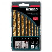 Набор сверл по металлу HSS‑G DIN338 HYUNDAI (8шт) 3‑10x1,0mm TIN 202902