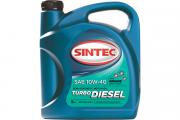 Масло SINTEC Turbo Diesel SAE 10W‑40 API CF‑4/CF/SJ канистра 5л/Motor oil 5liter can