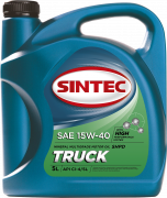 Масло Sintec TRUCK SAE 15W‑40 API CI‑4/SL канистра 5л/Motor oil 5l can
