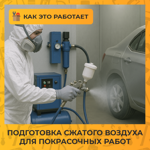 Подготовка сжатого воздуха для покрасочных работ: роль осушителей и фильтрации