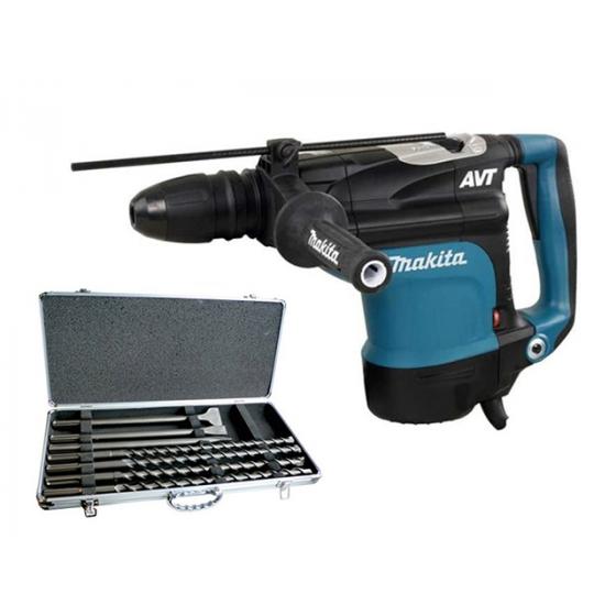 Перфоратор MAKITA HR 4510 C в чем. + набор оснастки (1350 Вт, 13.0 Дж, 2 реж., патрон SDS-MAX, вес 8.3 кг, набор D-40571 В ПОДАРОК!!!)