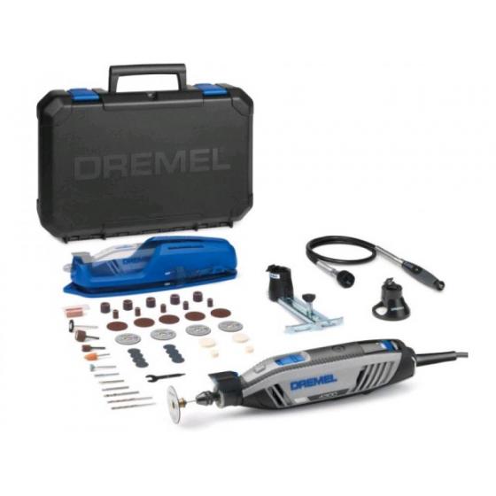 Гравер электрический DREMEL 4300-3/45 в кейсе + набор оснастки (175 Вт, 5000 - 35000 об/мин, цанга 3.2 мм)