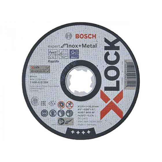 Круг отрезной 125х1.0x22.2 мм для нерж. стали X-LOCK Expert for Inox + Metal BOSCH