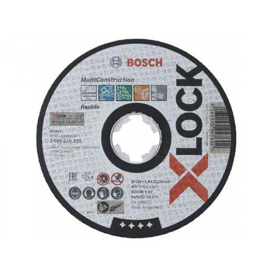 Круг отрезной 125х1.6x22.2 мм универс. X-LOCK Multi Material BOSCH