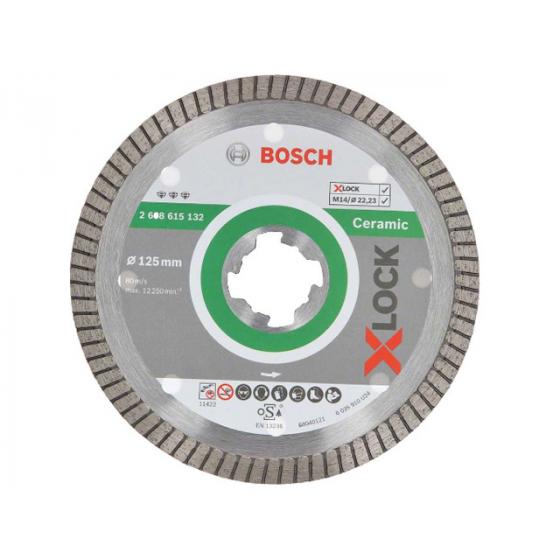 Алмазный круг 125х22 мм по керамике Turbo X-LOCK Best for Ceramic Extraclean BOSCH