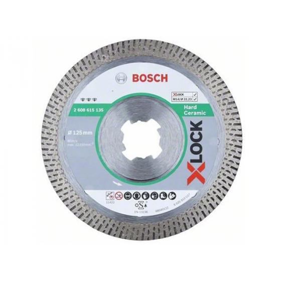 Алмазный круг 125х22,23 мм по керамике сплошн. X-LOCK Best for Hard Ceramic BOSCH