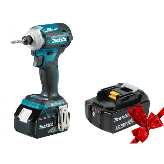 Аккум. шуруповерт MAKITA DTD 171 RFE в чем. + АКЦИЯ (BL1850B 1 шт.) (18.0 В, 3 акк., 3.0 А/ч Li-Ion, 3 скор., 180 Нм, шурупы до 8 мм)