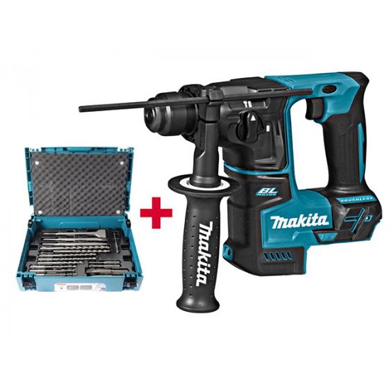 Аккум. перфоратор MAKITA DHR 171 RTJ в чем. + Набор насадок MAKITA (17 шт.) (B-53877)