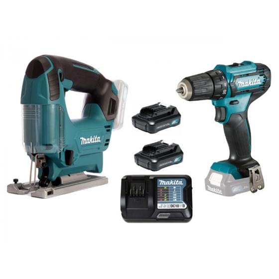 Аккум. дрель-шуруповерт MAKITA DF 333 DWYE в кор. + Аккум. лобзик MAKITA JV 101 D