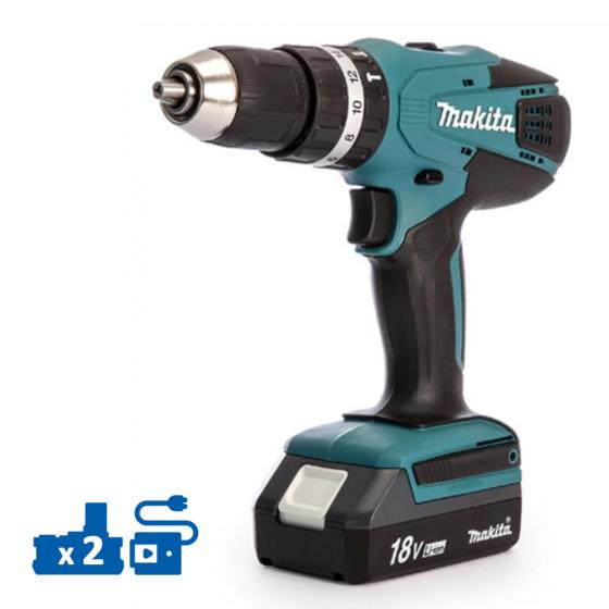 Аккум. ударная дрель-шуруповерт MAKITA HP 457 DWE