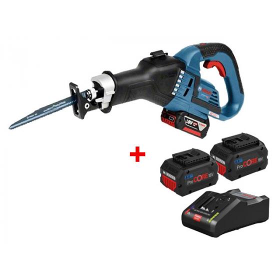 Аккум. сабельная пила BOSCH GSA 18V-32 в кор. + 2 пил. полотна + 2 аккумулятора ProCORE18 V + ЗУ