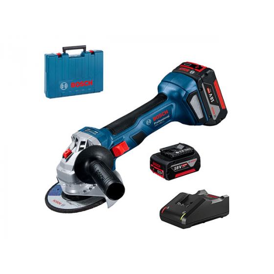 Аккум. углошлифмашина BOSCH GWS 180-LI в чем. (18.0 В, 2 акк., 4.0 А/ч, Li-Ion, диск 125х22.0 мм)