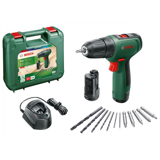 Аккум. дрель-шуруповерт BOSCH EasyDrill 1200 в чем. + набор сверл и бит