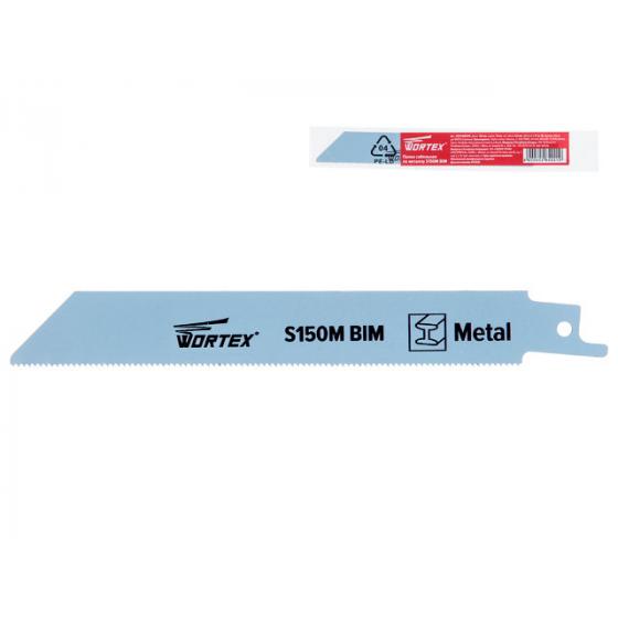 Пилка сабельная по металлу S150M (1 шт.) WORTEX (пропил прямой, тонкий, для базовых работ)