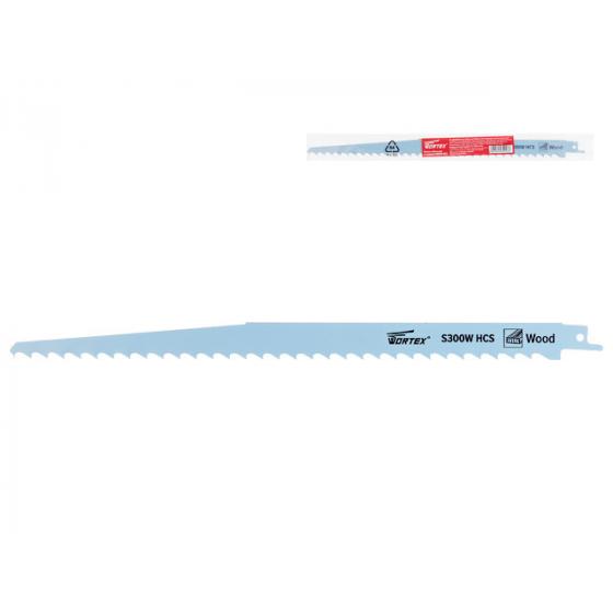 Пилка сабельная по дереву S300W (1 шт.) WORTEX (пропил криволинейный, грубый, для базовых работ)