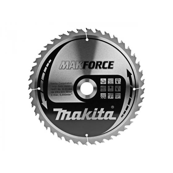 Диск пильный 270х30 мм 40 зуб. по дереву MAKFORCE MAKITA