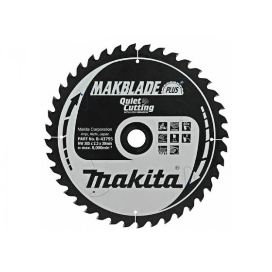 Диск пильный 305х30 мм 40 зуб. по дереву MAKBLADE PLUS MAKITA (Пильный диск для дерева MAKBLADE PLUS, 305x30x1.8x40T)