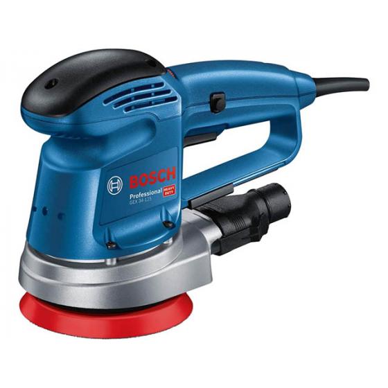 Эксцентриковая шлифмашина BOSCH GEX 34-125 в кор. (340 Вт, 125 мм, 9000 - 24000 кол/мин, регул. об.)