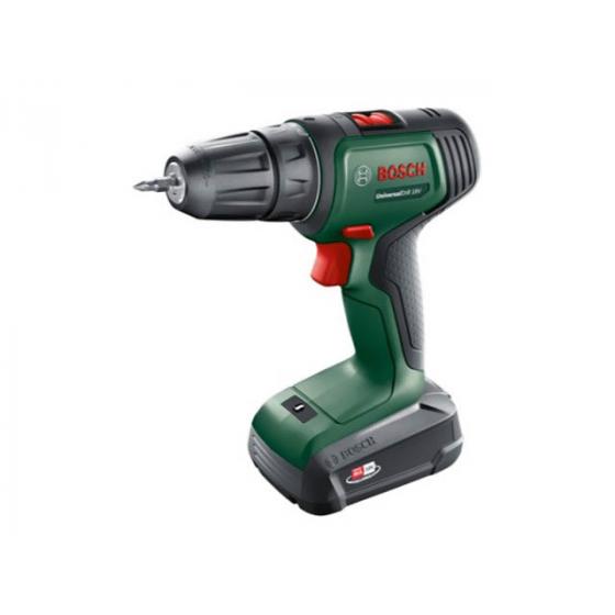 Аккум. дрель-шуруповерт BOSCH UniversalDrill 18V в чем. (18.0 В, 1 акк., 2.5 А/ч Li-Ion, 2 скор., 30 Нм, шурупы до 8 мм)