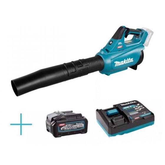 Аккум. воздуходувка MAKITA UB001GZ + АКЦИЯ ( 1 акк. BL4040, зар. устройство DC40RA) (40.0 В, 1 акк., Li-Ion, ЗУ, 960 м3/ч, 65 м/с, вес 3.9 кг)