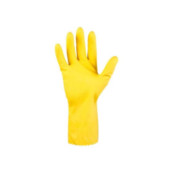 Перчатки К80 Щ50 латексн. защитные промышлен., р-р 8/M, желтые, JetaSafety (Защитные промышл. перчатки из латекса. Желтые Р-р: M, кислота индив. уп) (