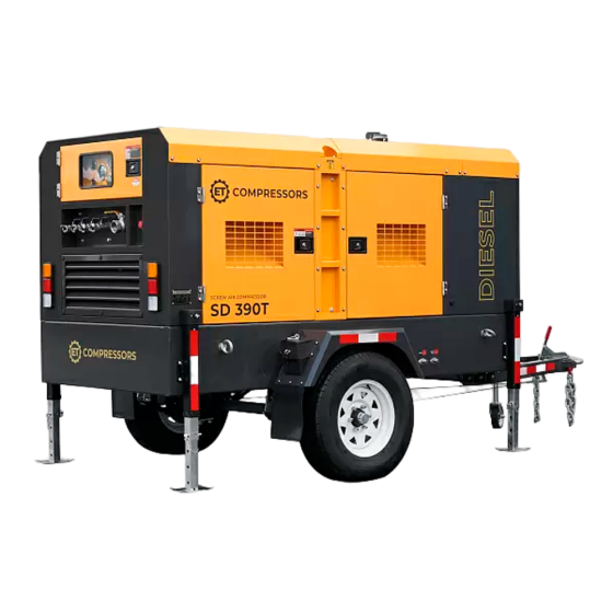 Дизельный винтовой компрессор ET-Compressors ET SD 390T-10 на шасси