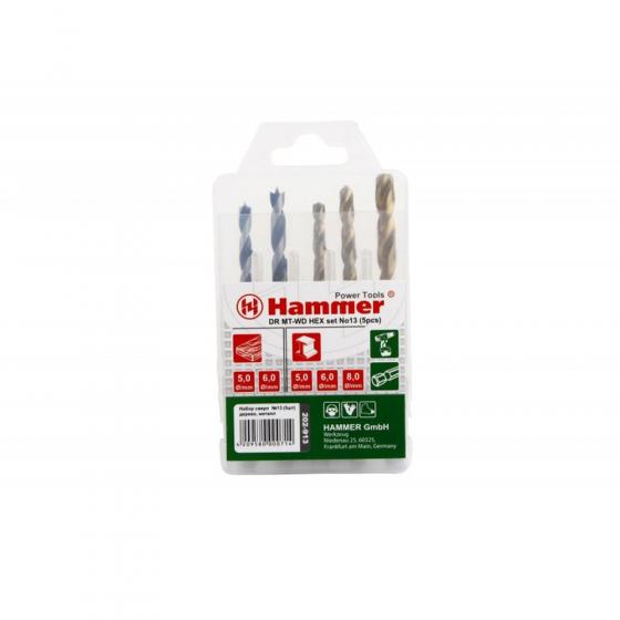 Набор сверл 5-8мм Hammer Flex 202-913 DR set No13 HEX
