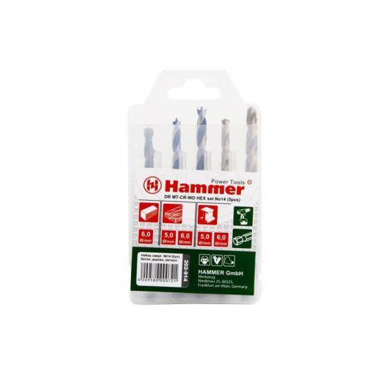 Набор сверл 5,6мм Hammer Flex 202-914 DR set No14 HEX