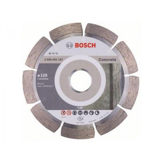 Алмазный круг 125х22 мм по бетону сегмент. STANDARD FOR CONCRETE BOSCH (сухая резка)