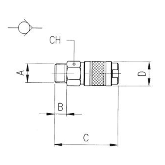 Муфта БРС Aignep 11100002, с наружной резьбой G1/4"