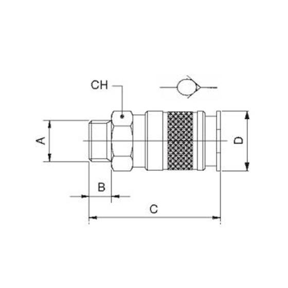 Муфта универсальная БРС Aignep 19100003, с наружной резьбой G1/2"