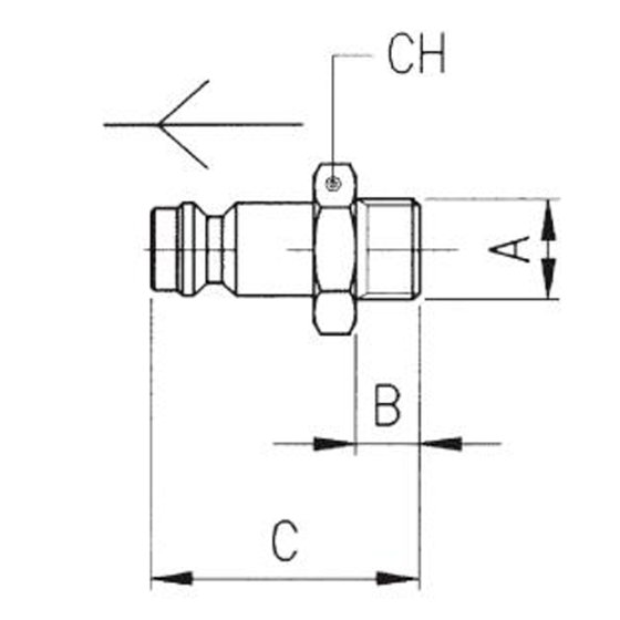 Ниппель БРС Aignep 00211000103NB, с наружной резьбой G1/4"