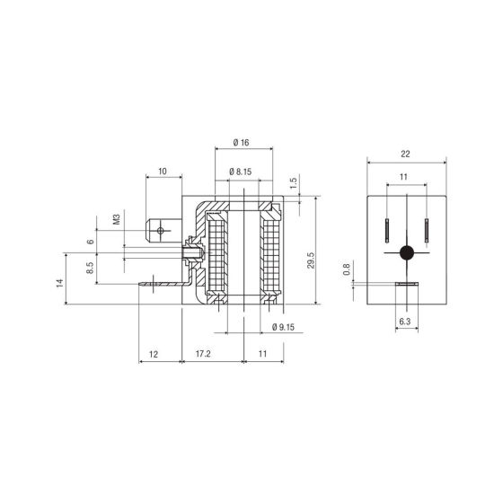 Катушка (соленоид) AIGNEP 220V AC 5W [SOL01220A2000]