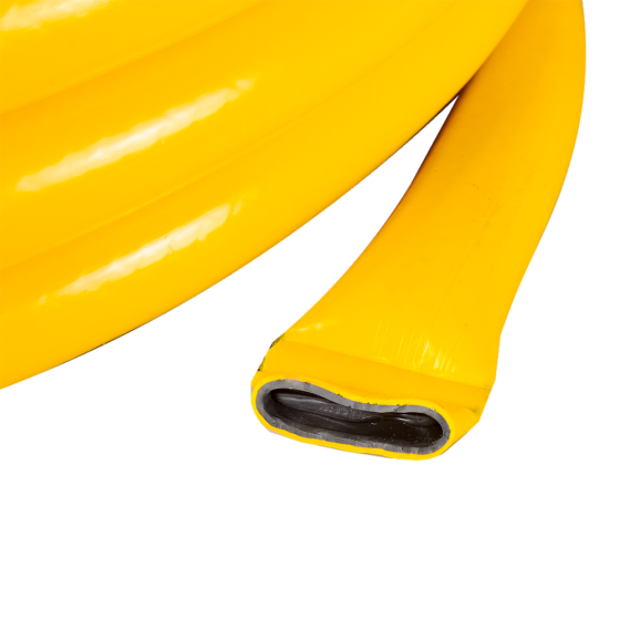 Шланг Вихрь поливочный ПВХ усиленный, пищевой трехслойный армированный 1", 25м (жёлтый)
