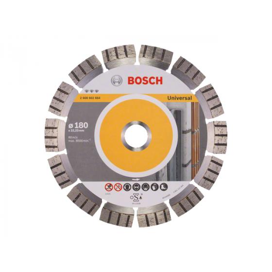 Алмазный круг 180х22 мм универс. сегмент. Turbo BEST FOR UNIVERSAL BOSCH (сухая резка) [2608602664]