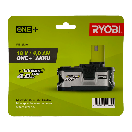 ONE + / Аккумулятор RYOBI RB18L40