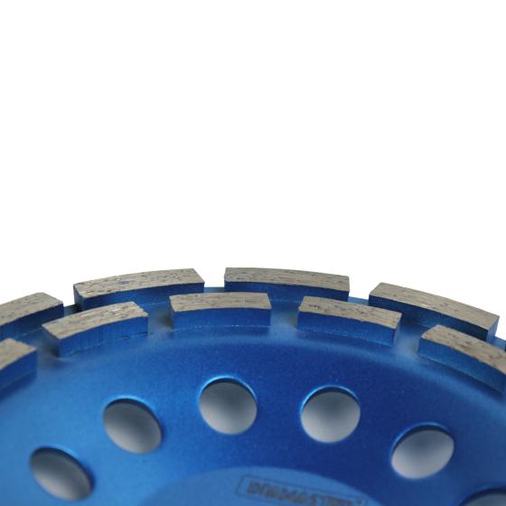 Алмазная шлифовальная чашка по бетону Diamaster PRO 180мм (22,2) 2-рядный/спекание