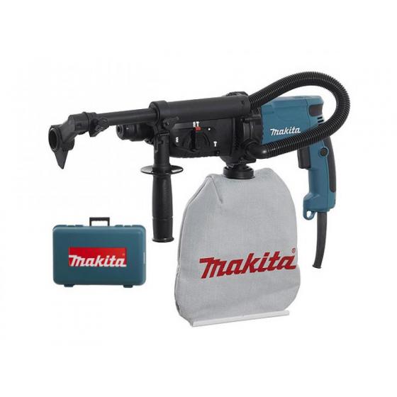 Перфоратор MAKITA HR 2432 в чем. + система пылеудаления (780 Вт, 2.2 Дж, 2 реж., патрон SDS-plus, вес 3.2 кг)