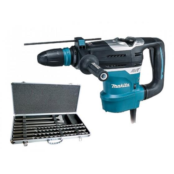 Перфоратор MAKITA HR 4013 C в чем. + набор оснастки (1100 Вт, 8.0 Дж, 2 реж., патрон SDS-MAX, вес 6.8 кг, набор D-40571 В ПОДАРОК!!!) [HR4013CA1]